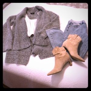VICI Grey Fuzzy Cardigan